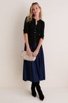 Black Cashmere Silk Ribbed Lowell Cardigan