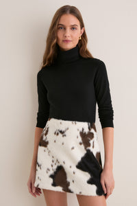 Black Cashmere Silk Tinley Turtleneck
