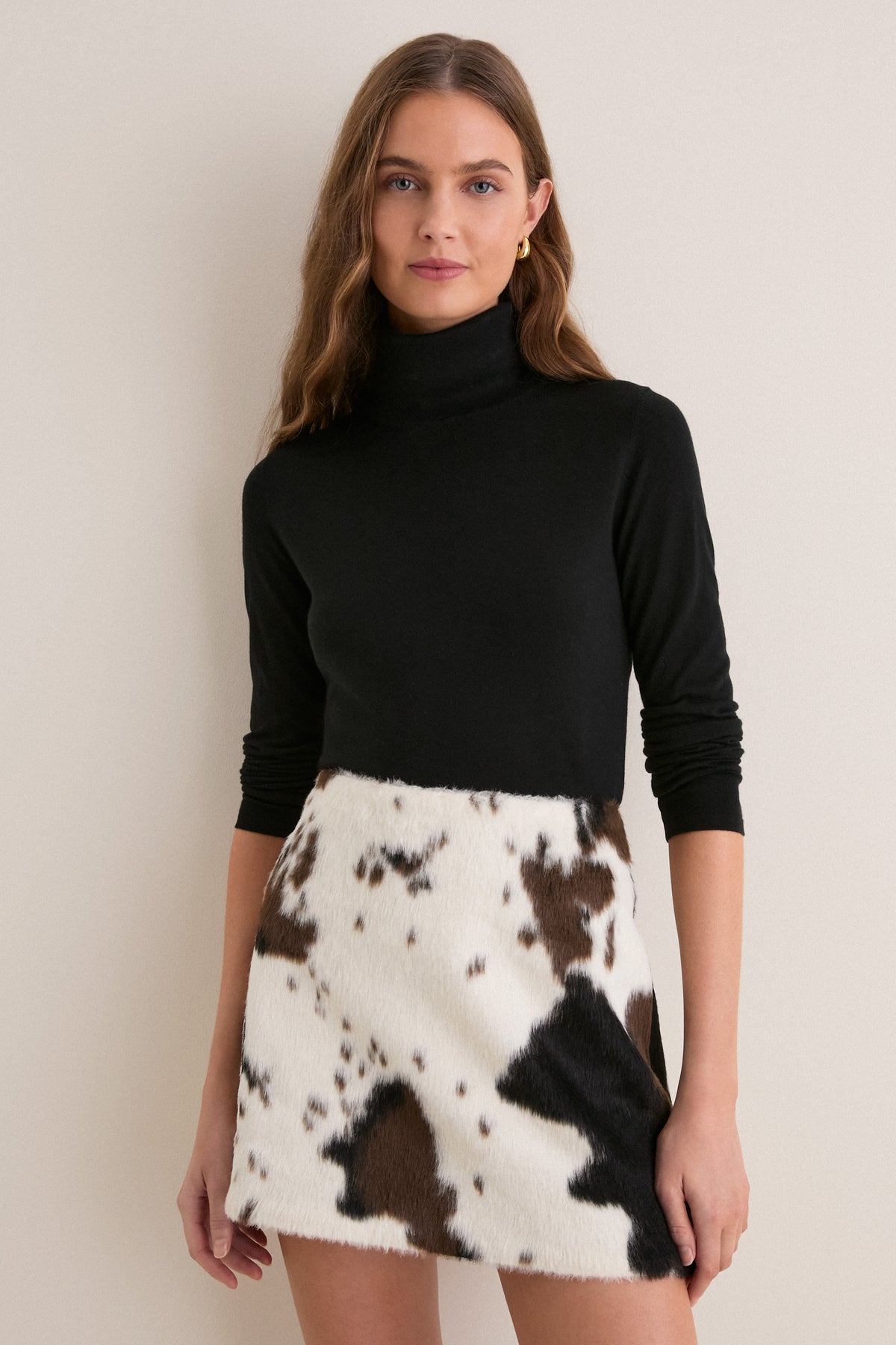 Black Cashmere Silk Tinley Turtleneck