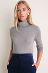 Graphite Cashmere Silk Tinley Turtleneck