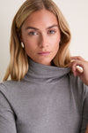 Graphite Cashmere Silk Tinley Turtleneck