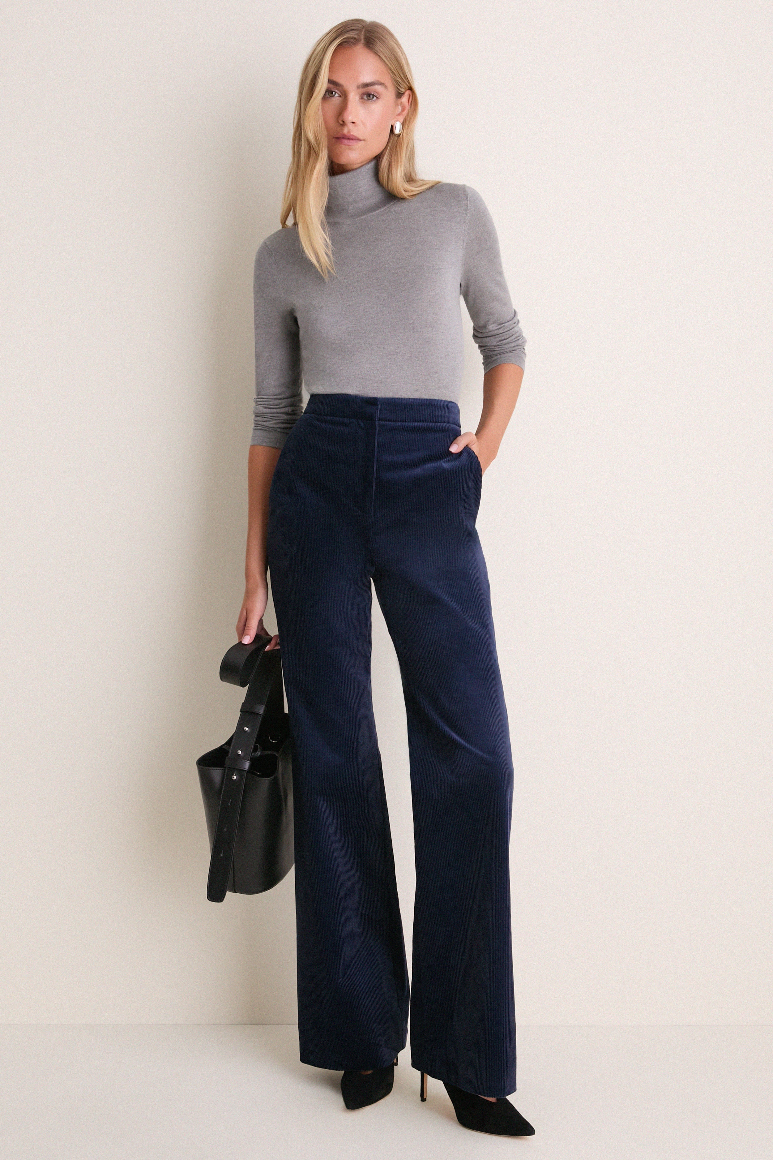 Graphite Cashmere Silk Tinley Turtleneck