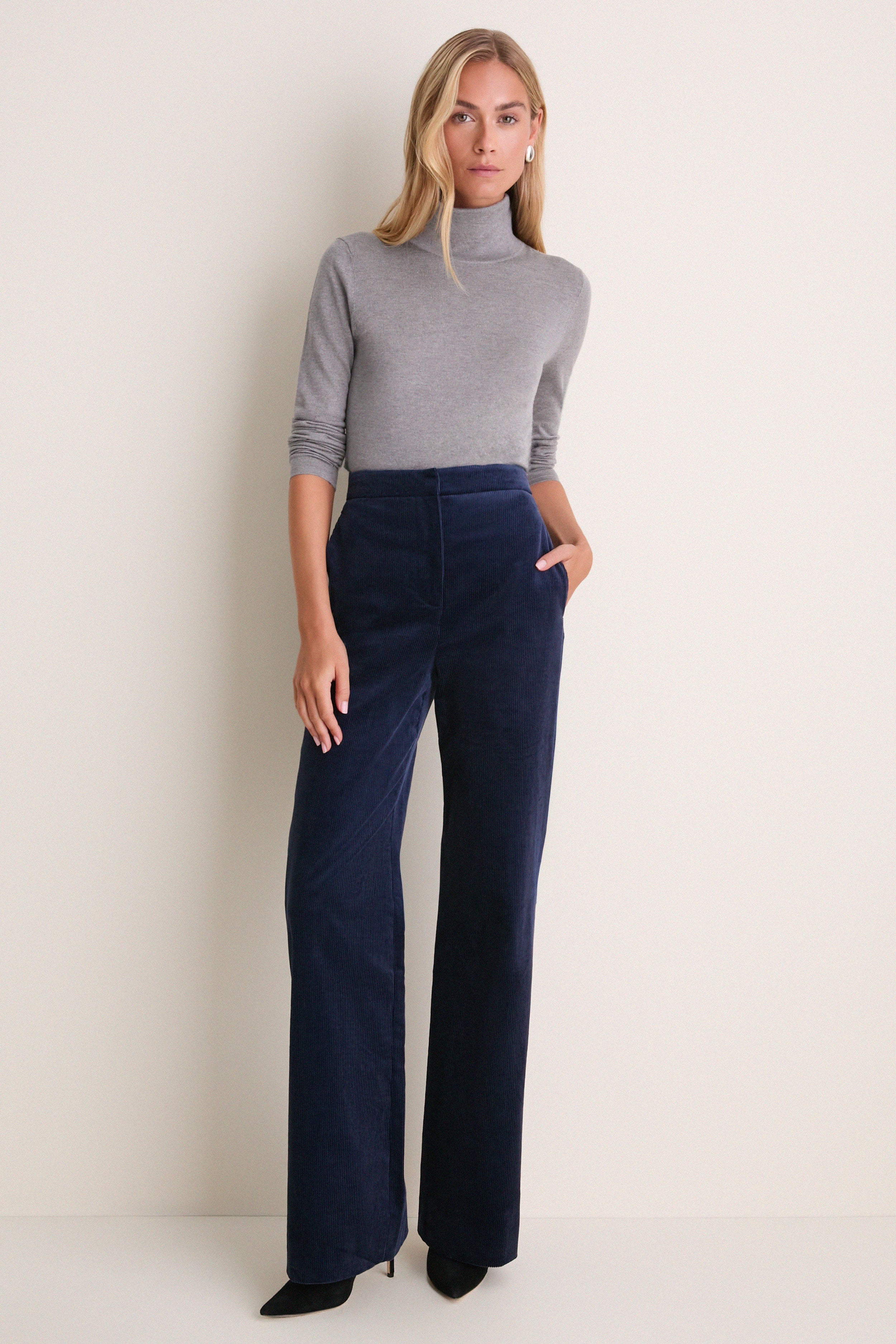 Graphite Cashmere Silk Tinley Turtleneck