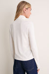 Ivory Cashmere Silk Tinley Turtleneck