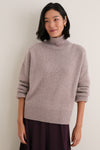 Wheat Cashmere Hannah Turtleneck Sweater