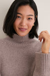 Wheat Cashmere Hannah Turtleneck Sweater