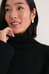 Black Cashmere Hannah Turtleneck Sweater