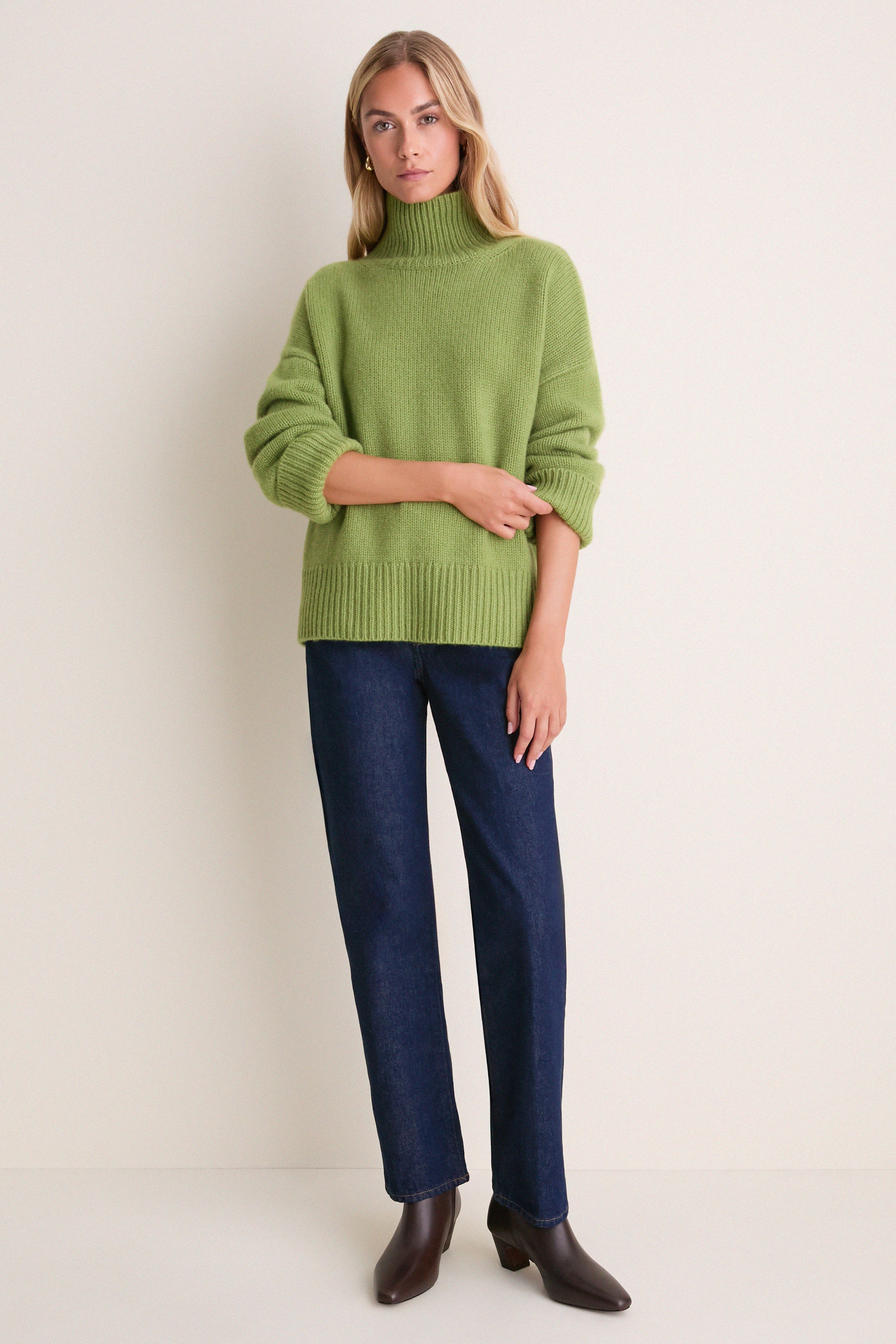 Peridot Cashmere Hannah Turtleneck Sweater | Tuckernuck