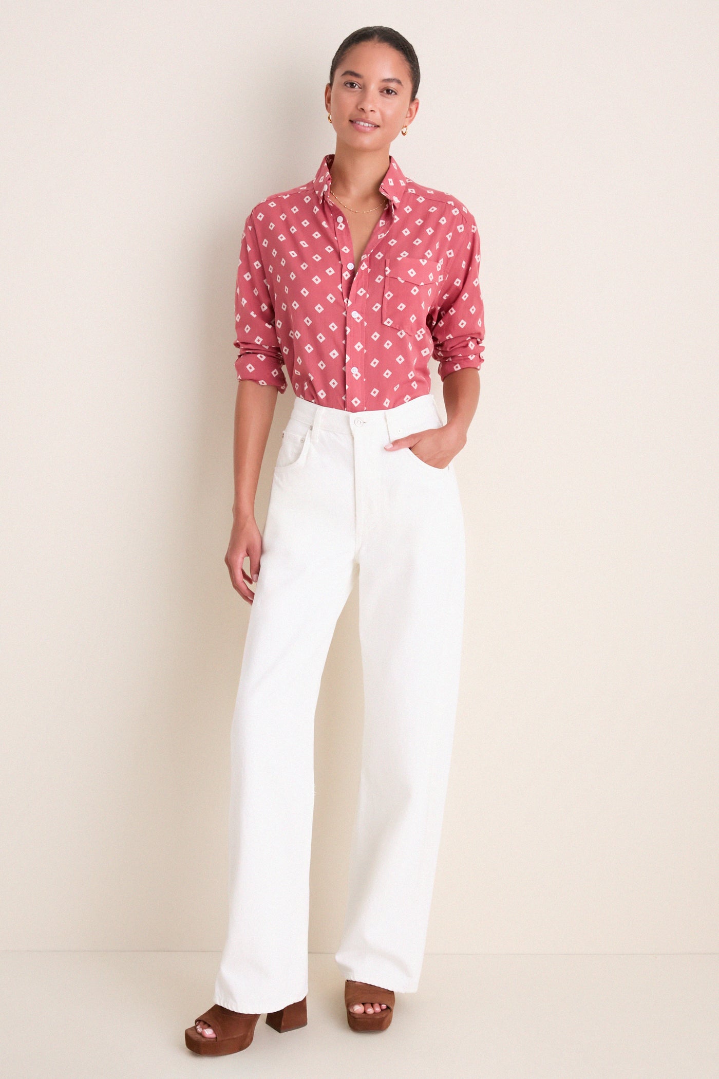 Antique Rouge Diamonds Organic Ryan Shirt