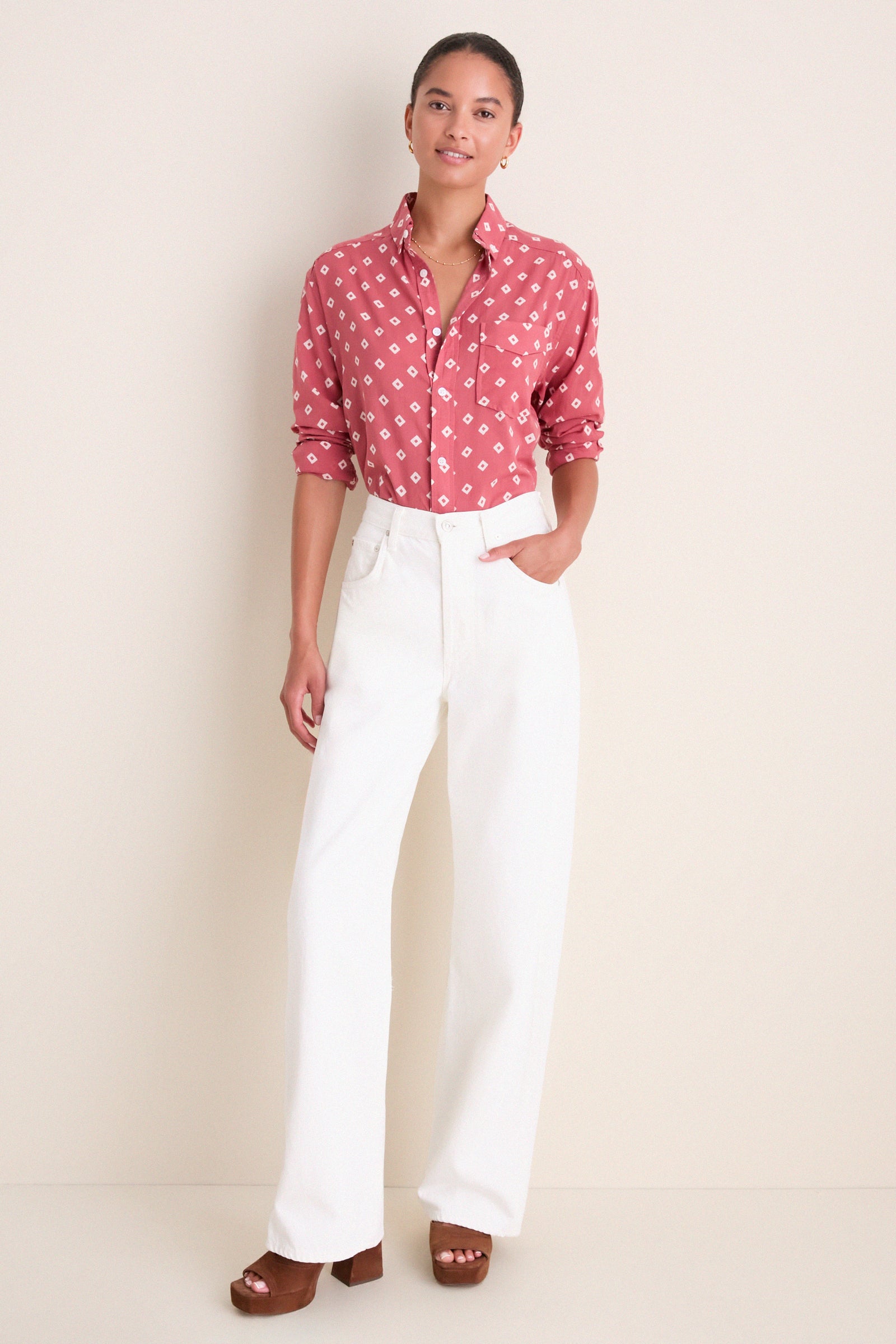 Antique Rouge Diamonds Organic Ryan Shirt