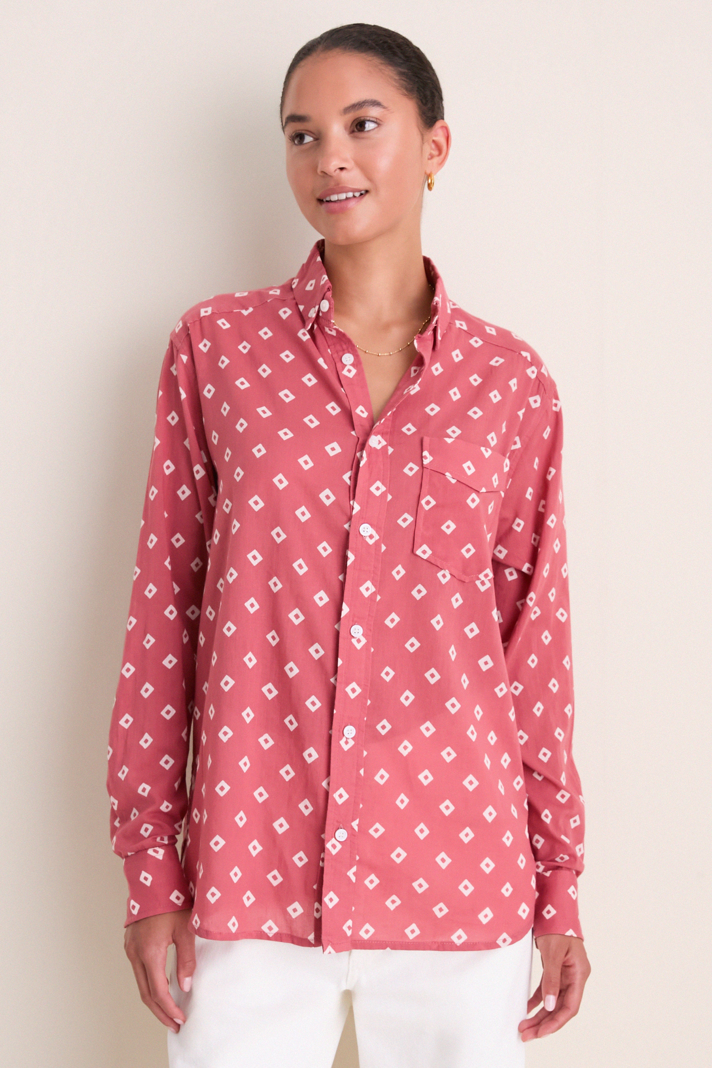 Antique Rouge Diamonds Organic Ryan Shirt