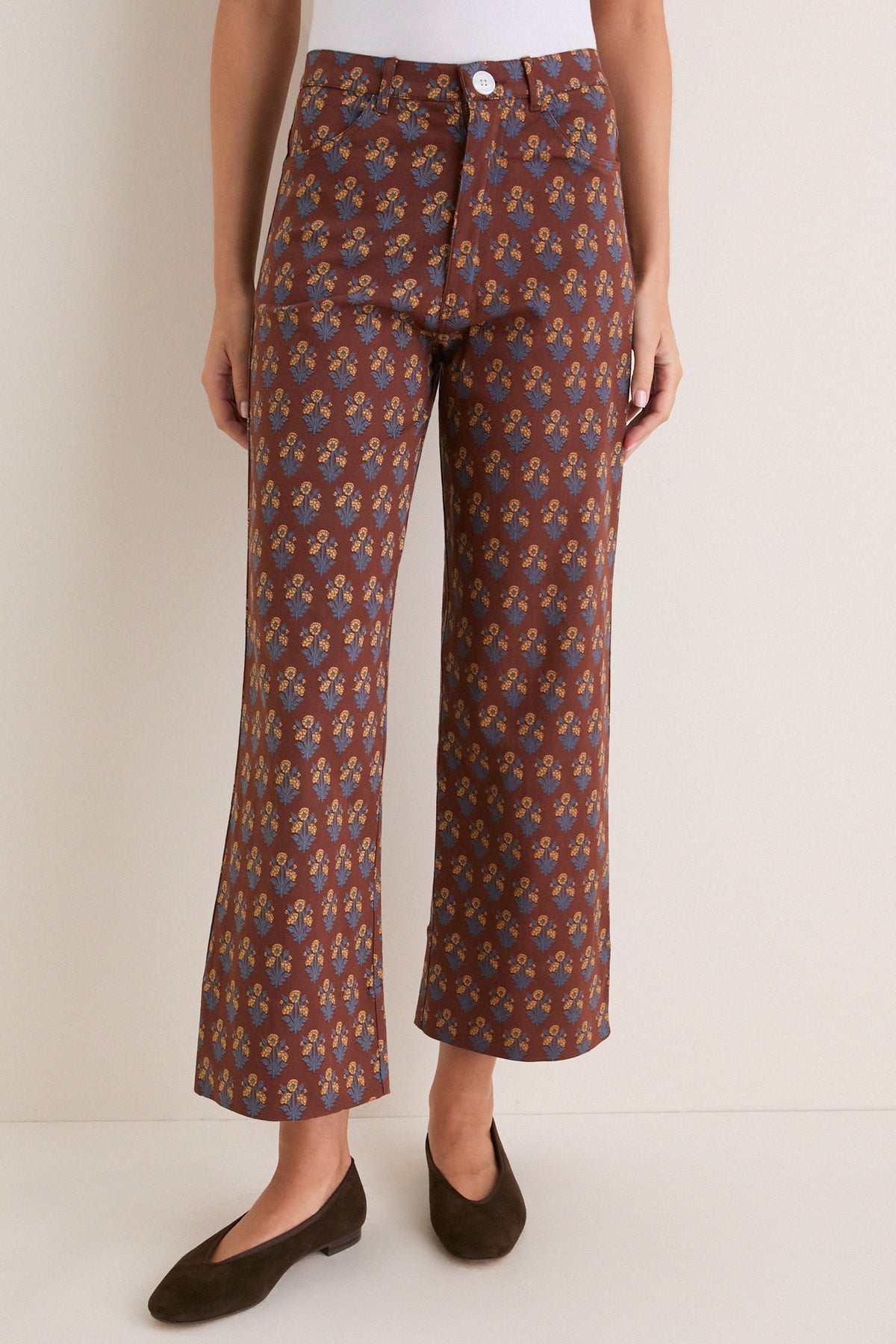 Library Flowers Cocoa Everyday Pant