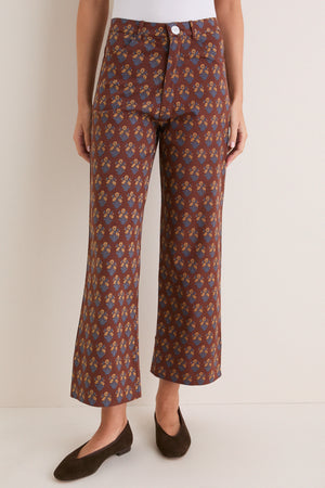 Library Flowers Cocoa Everyday Pant