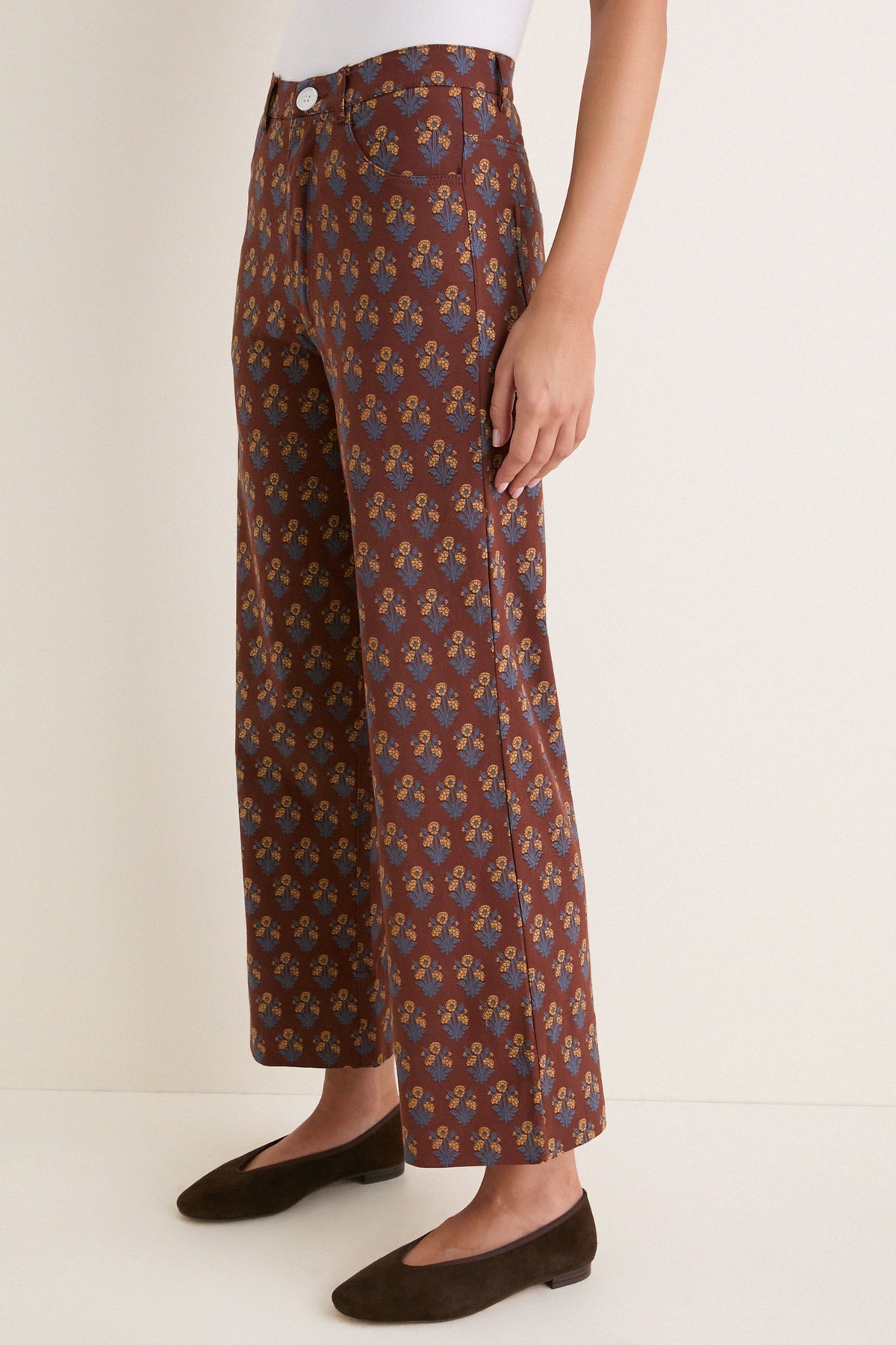 Library Flowers Cocoa Everyday Pant