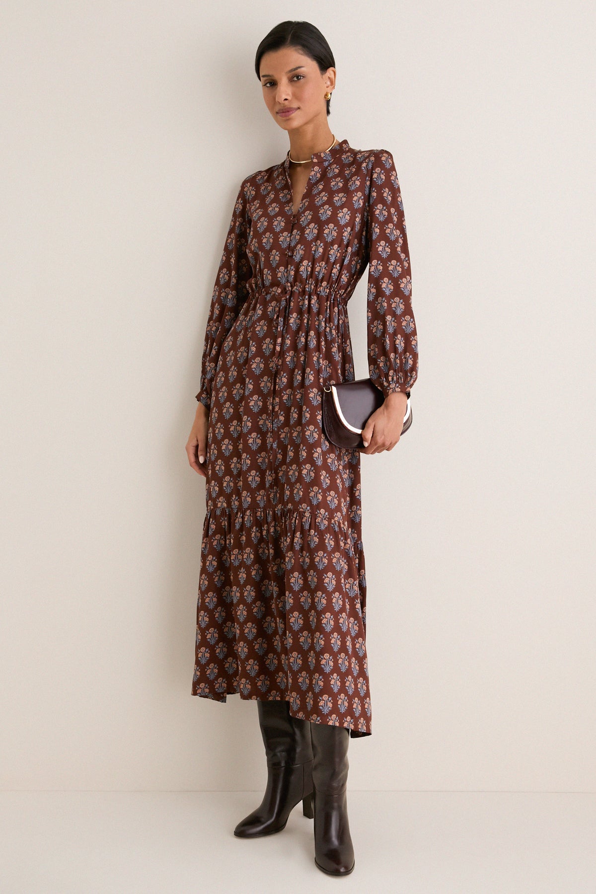 Library Flowers Cocoa Frances 3 Dress