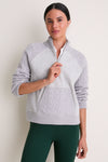 Heather Gray Cable Channing Quarter Zip