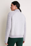 Heather Gray Cable Channing Quarter Zip