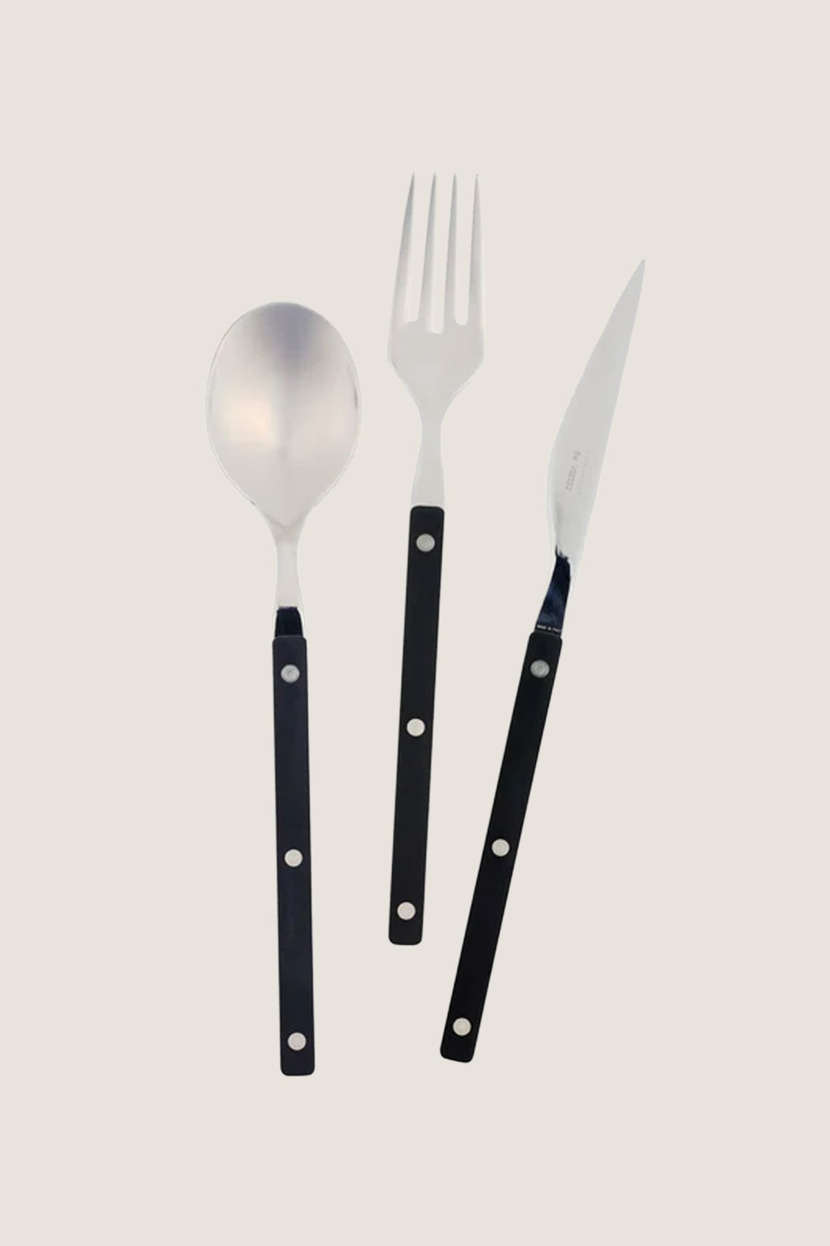 Pastello Black Three-Piece Place Setting