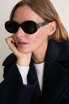 Shiny Black Montecarlo Sunglasses