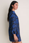 Navy Jacquard Janie Mini Dress