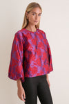 Purple & Red Jacquard Janie Blouse