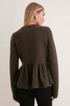 Olive Embellished Bow Scottie Cardigan