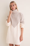 Taupe & Cream Demi Sweater Dress