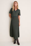 Evergreen Knit Maude Polo Dress