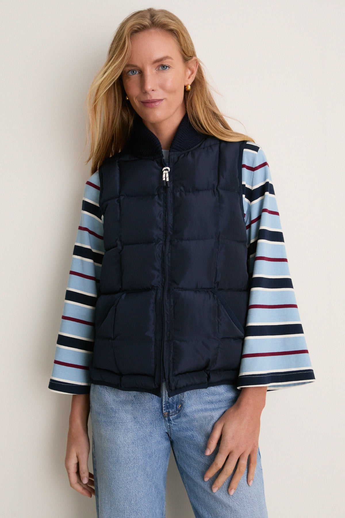 Navy Spence Puffer Vest