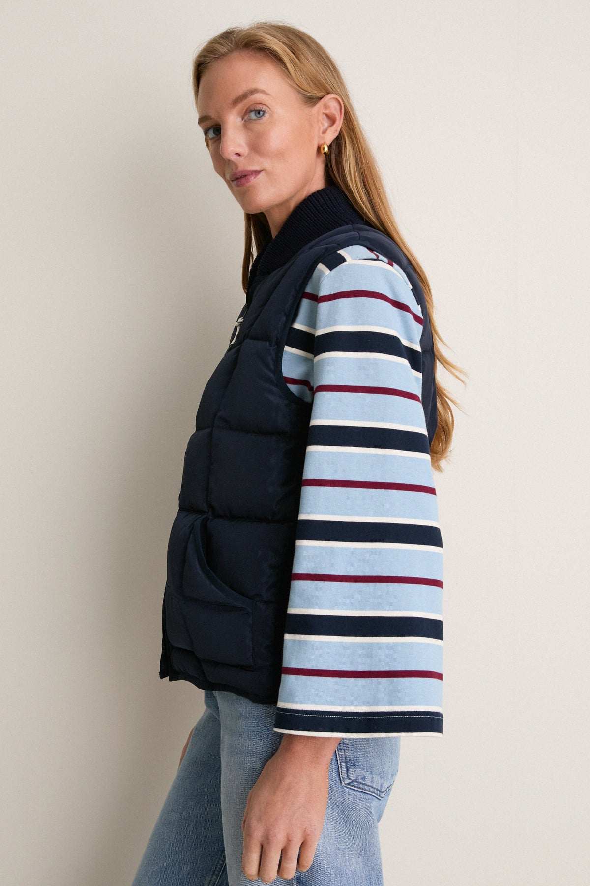 Navy Spence Puffer Vest