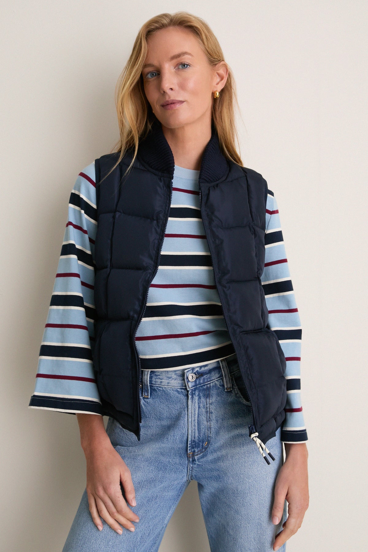 Navy Spence Puffer Vest