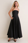 Noir Taffeta Naomi Dress