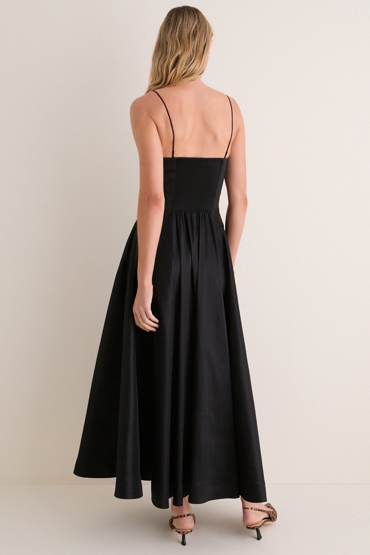 Noir Taffeta Naomi Dress