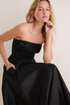 Noir Taffeta Naomi Dress