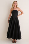 Noir Taffeta Naomi Dress
