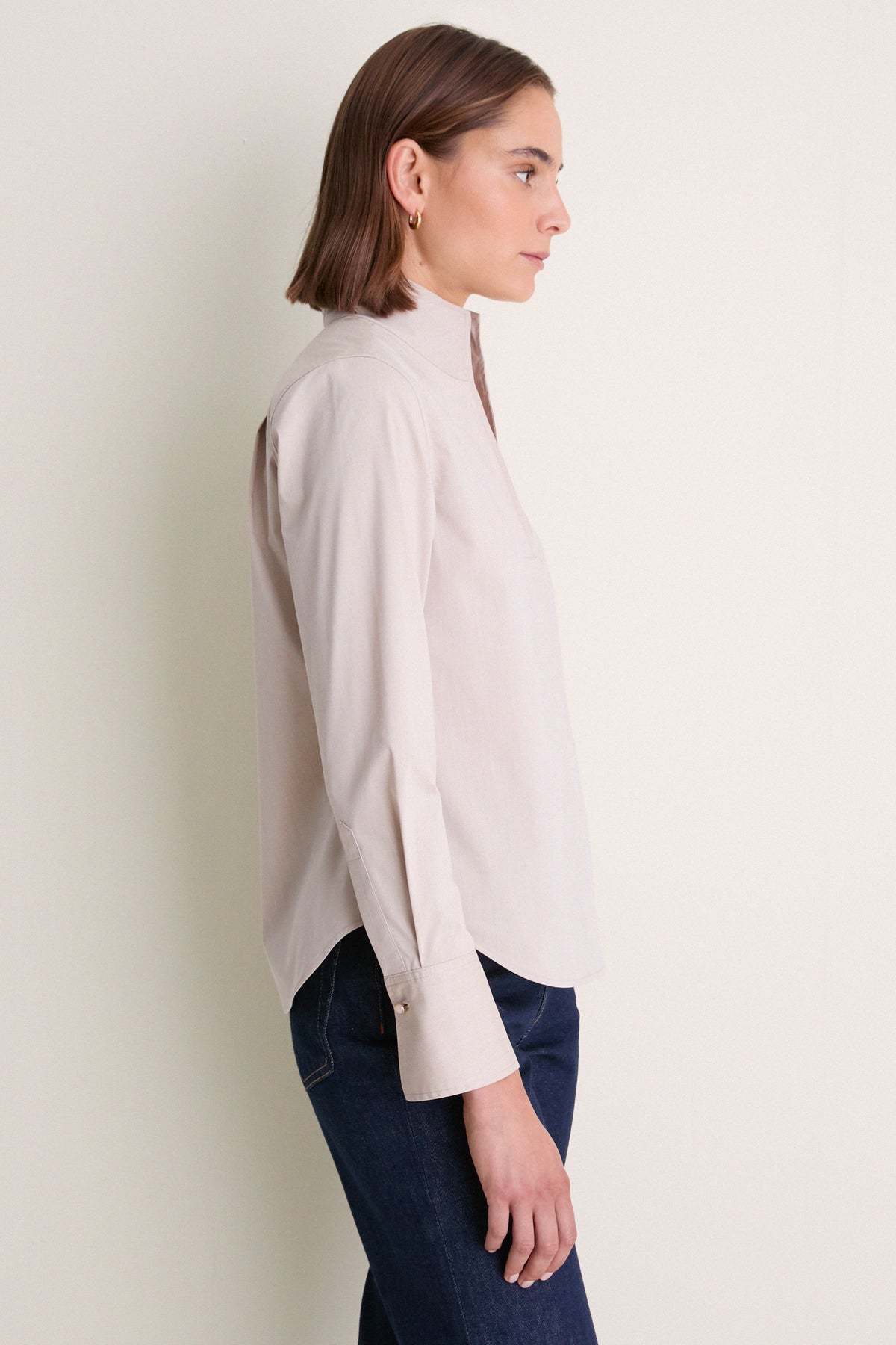 Taupe Bessette Button Down
