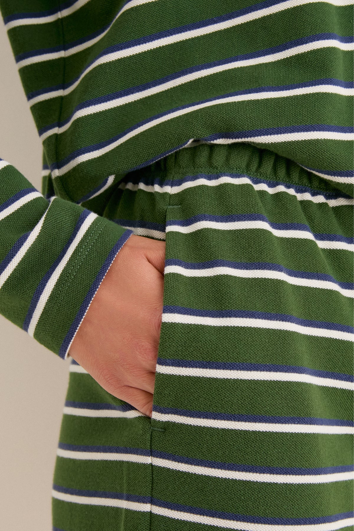 Forest Stripe Pique Wyatt Shorts