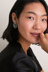 Black and Crystal Embellished Studs