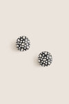 Black and Crystal Embellished Studs