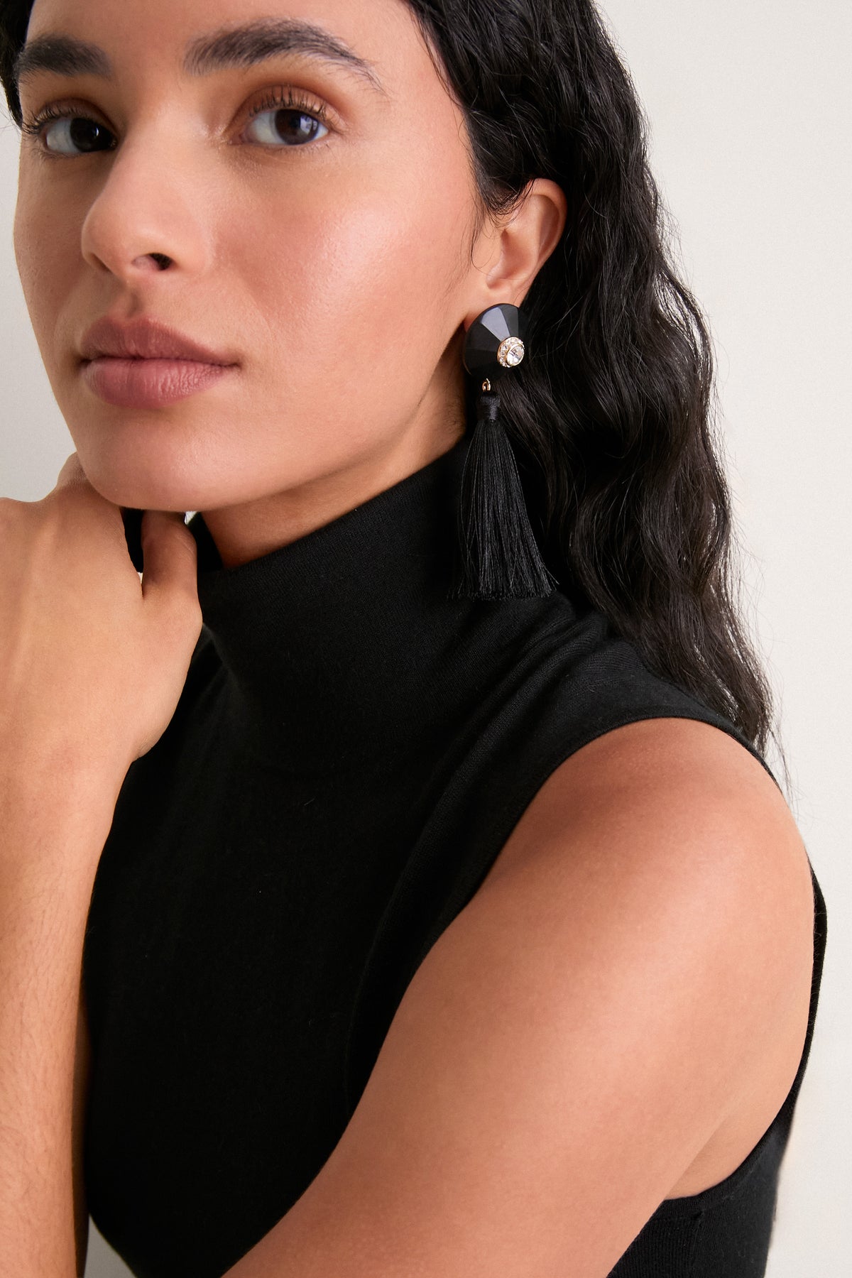 Black Tassel Earrings
