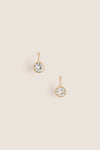 Crystal Bezel Mini Drop Earrings