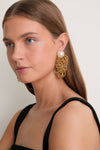 Pearl and Gold Beaded Earrings