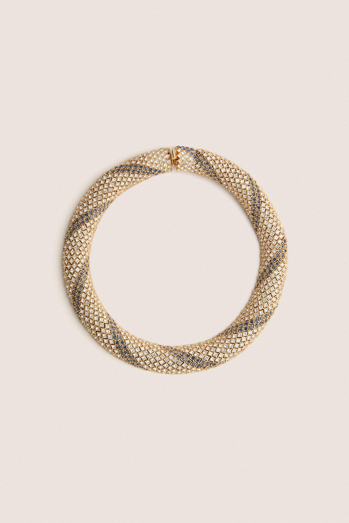 Sapphire and Crystal Collar Necklace