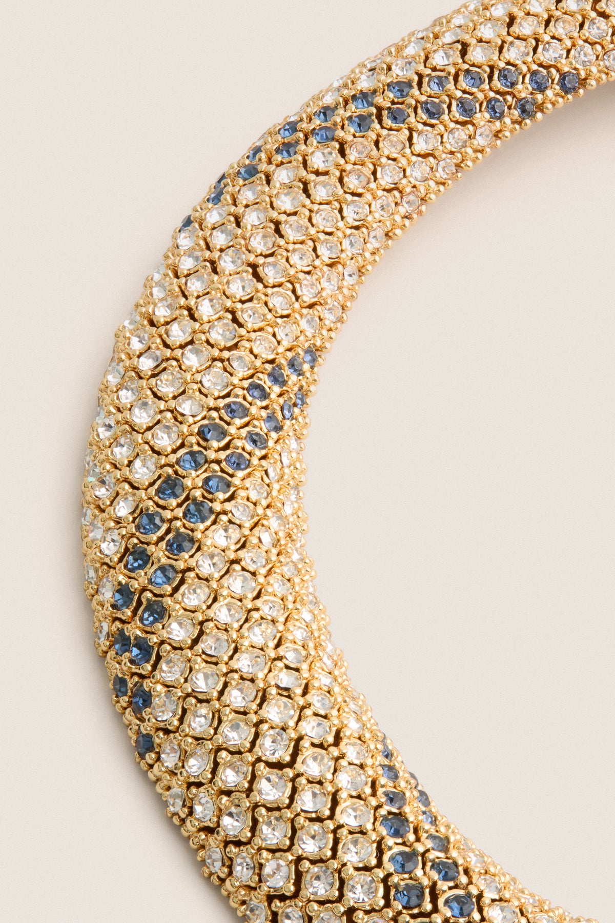 Sapphire and Crystal Collar Necklace