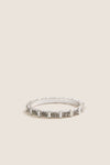 Silver and Crystal Clasp Bracelet