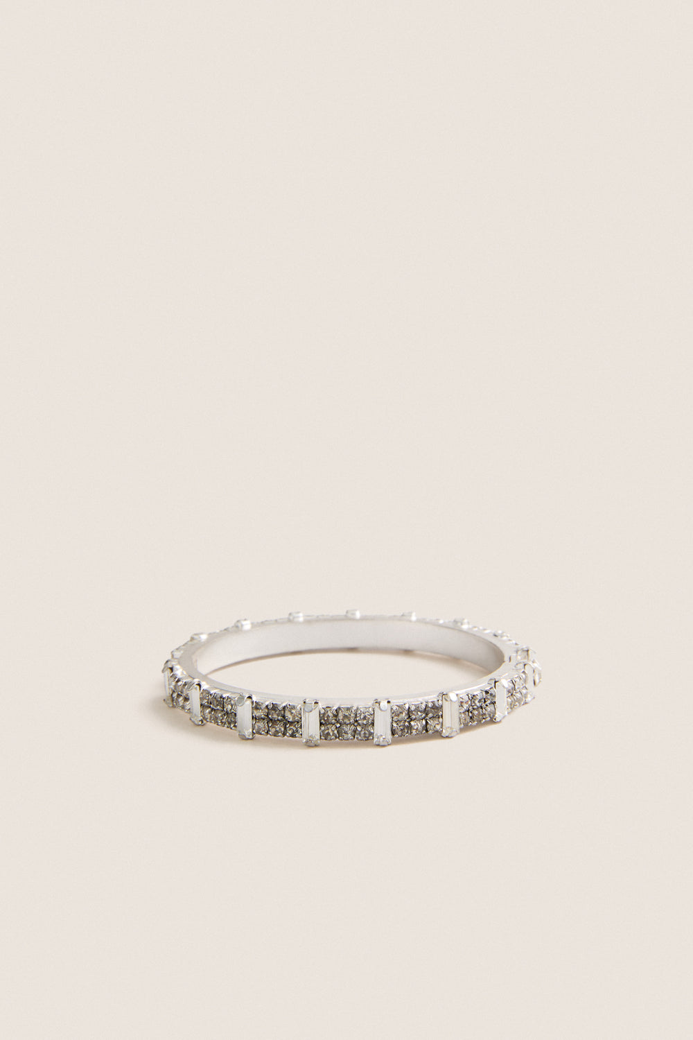 Silver and Crystal Clasp Bracelet