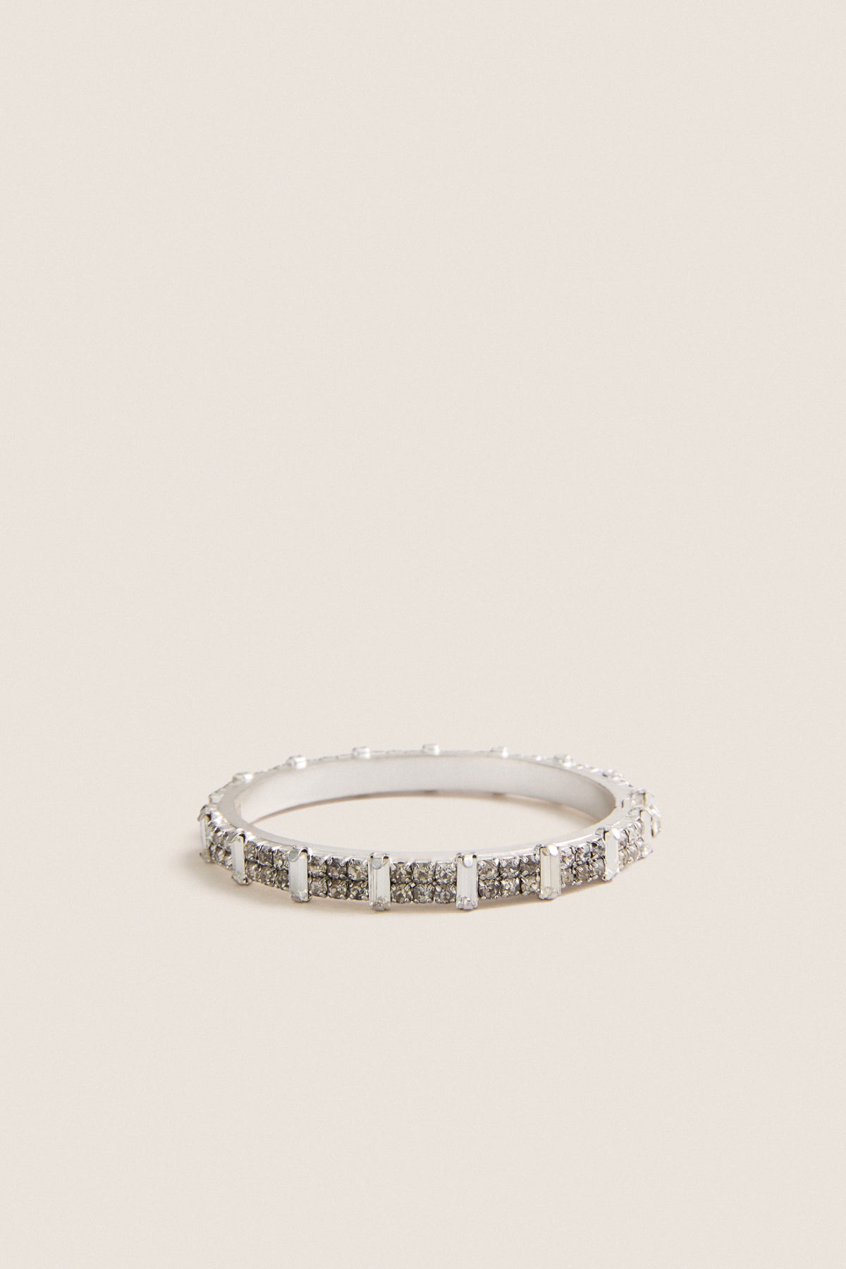 Silver and Crystal Clasp Bracelet