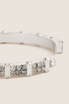 Silver and Crystal Clasp Bracelet