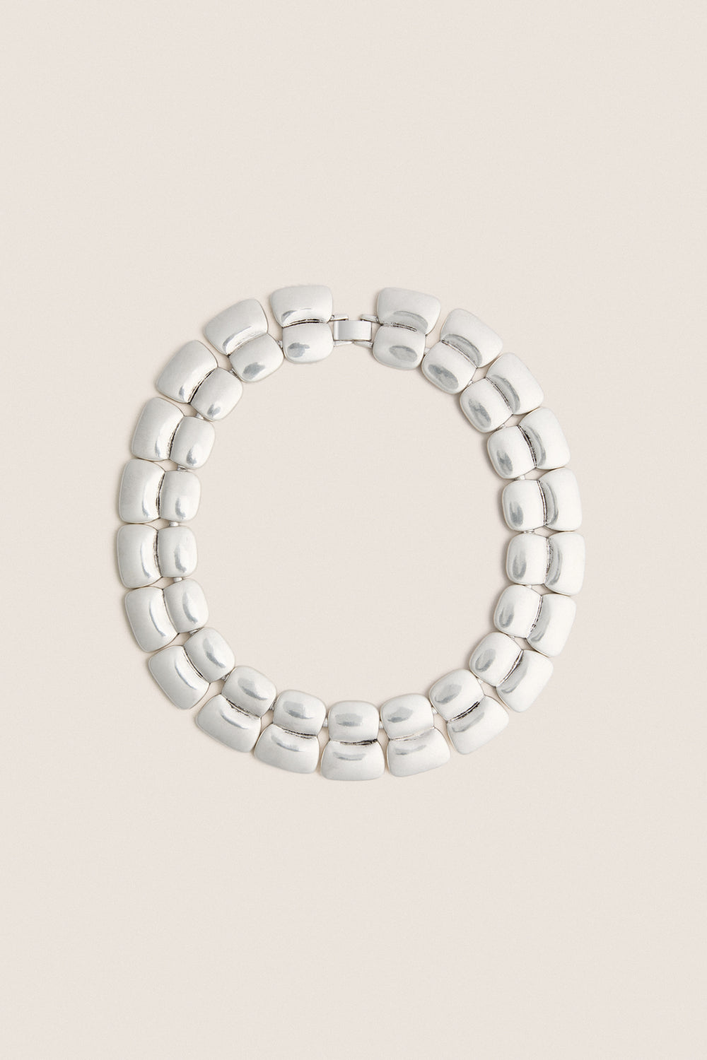 Silver Link Collar Necklace