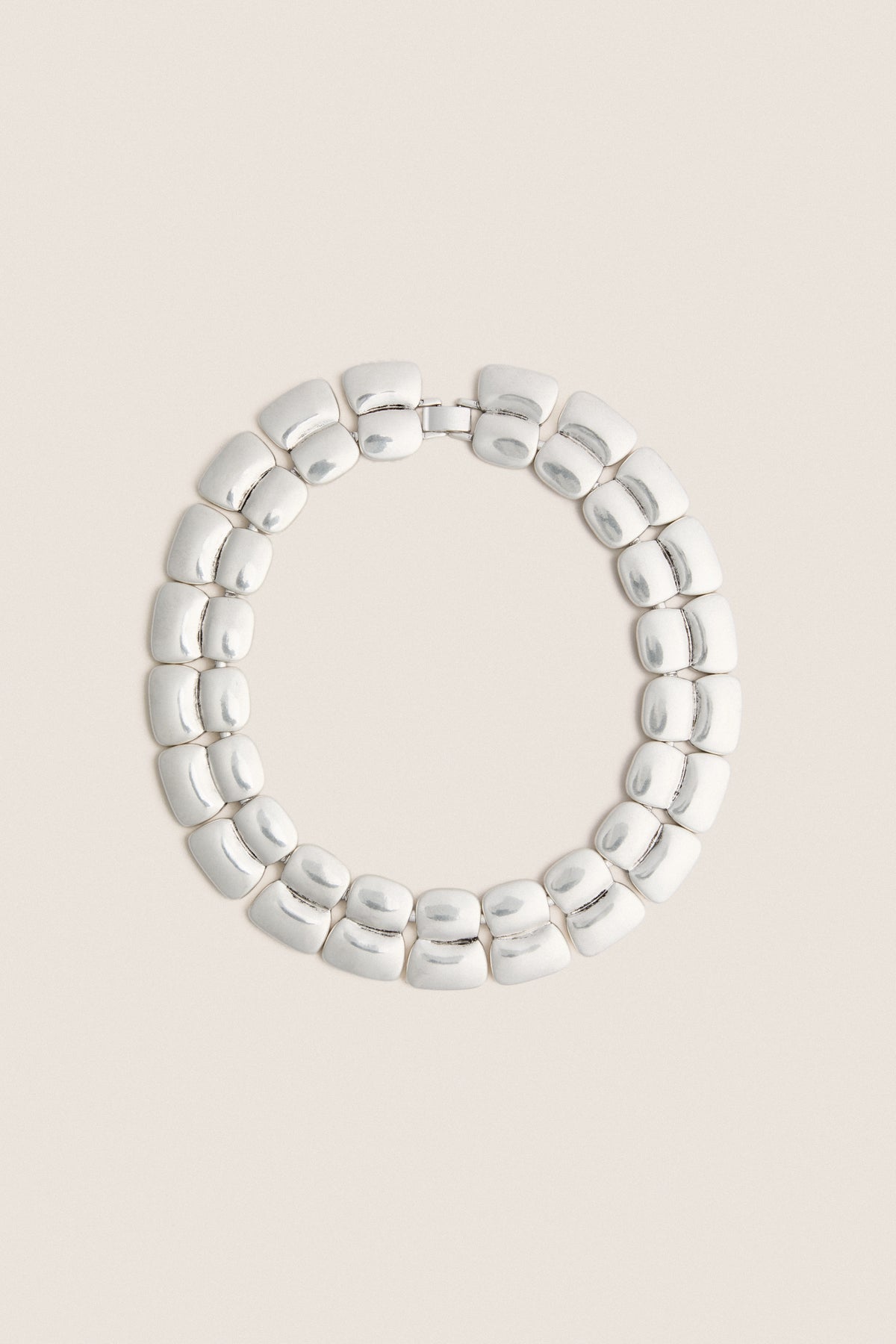 Silver Link Collar Necklace